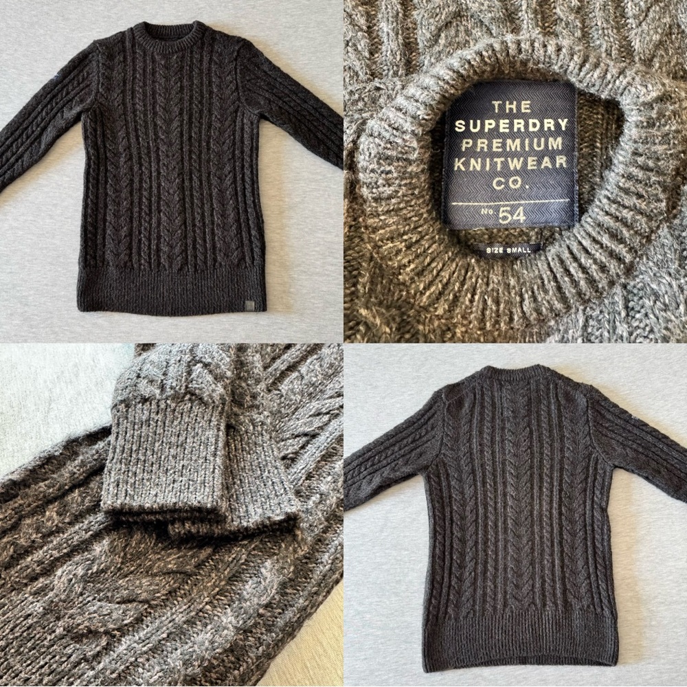Super-dry Sweater - Men's Charcoal Crewneck